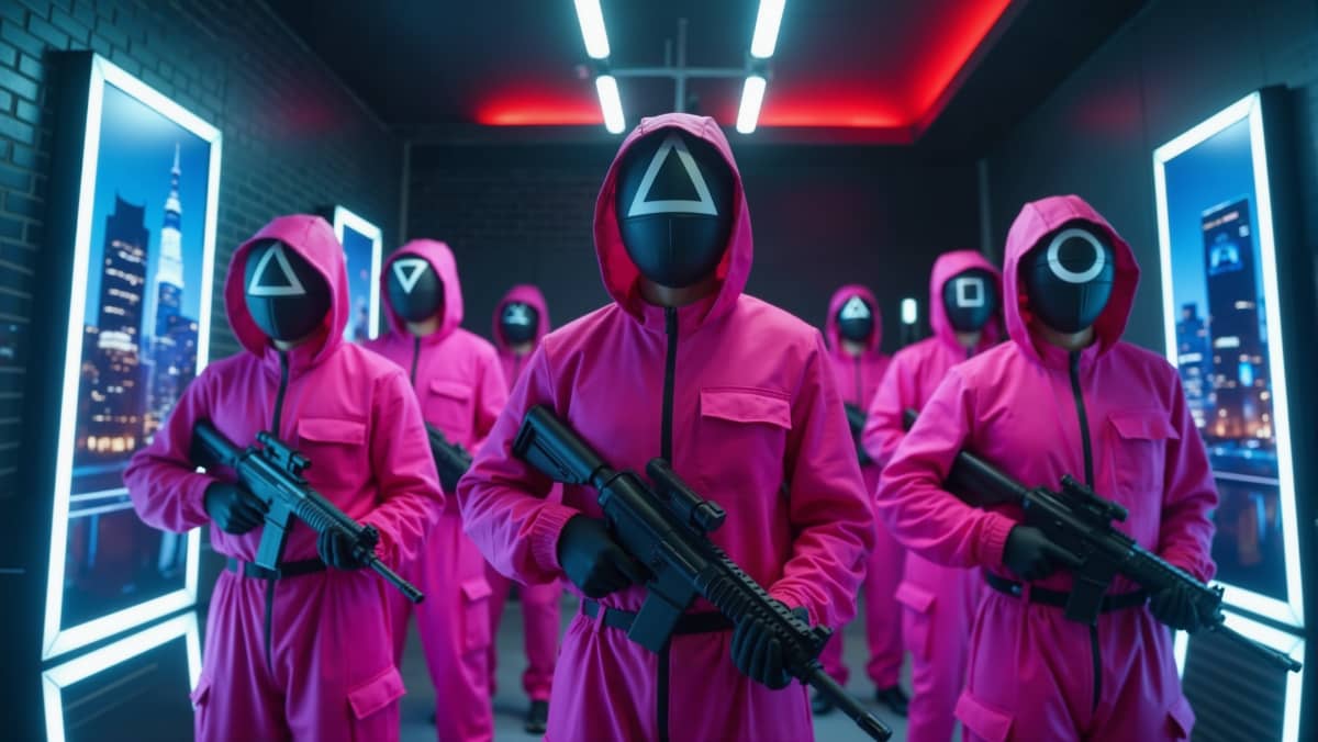 杭州德尔塔拓展｜“鱿鱼游戏”主题团建现场示意图