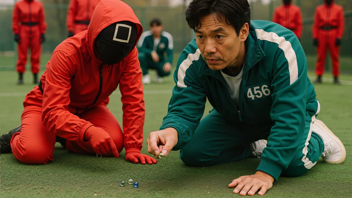 杭州德尔塔拓展｜“鱿鱼游戏”主题团建-弹弹珠