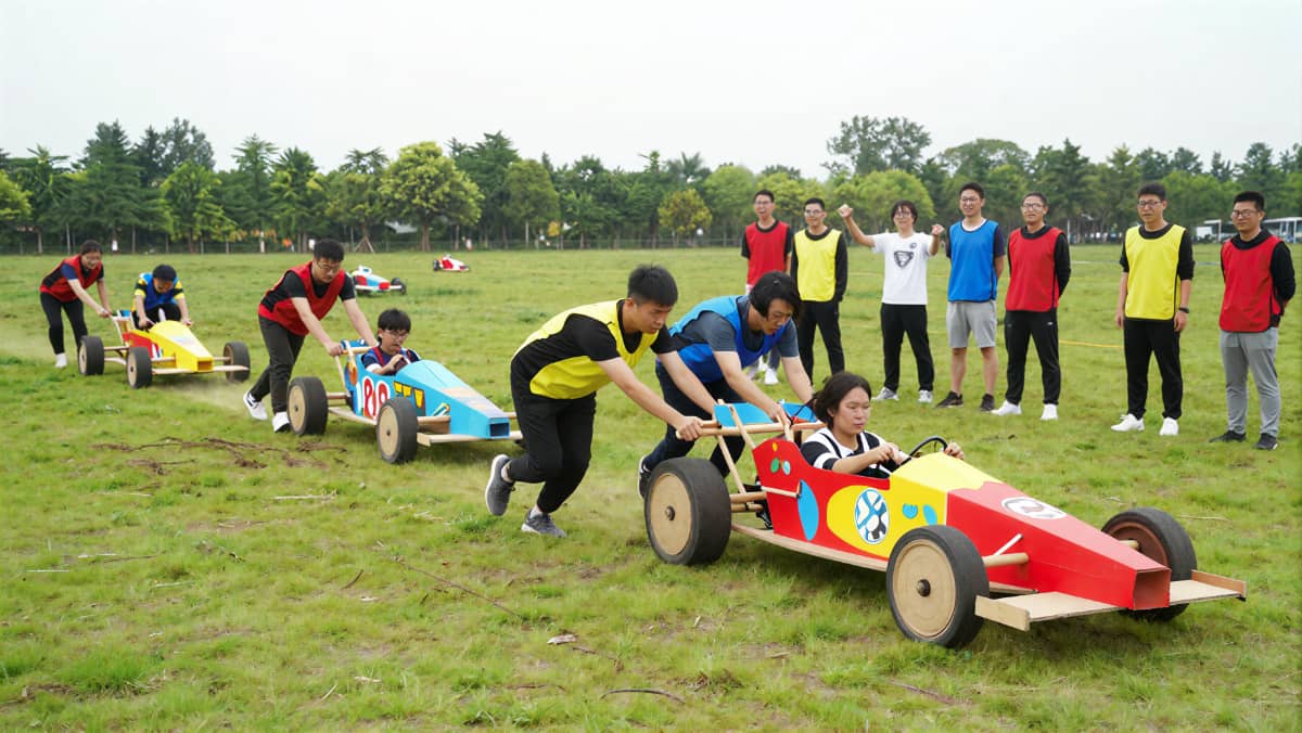 杭州德尔塔拓展｜F1战车主题团建现场示意图