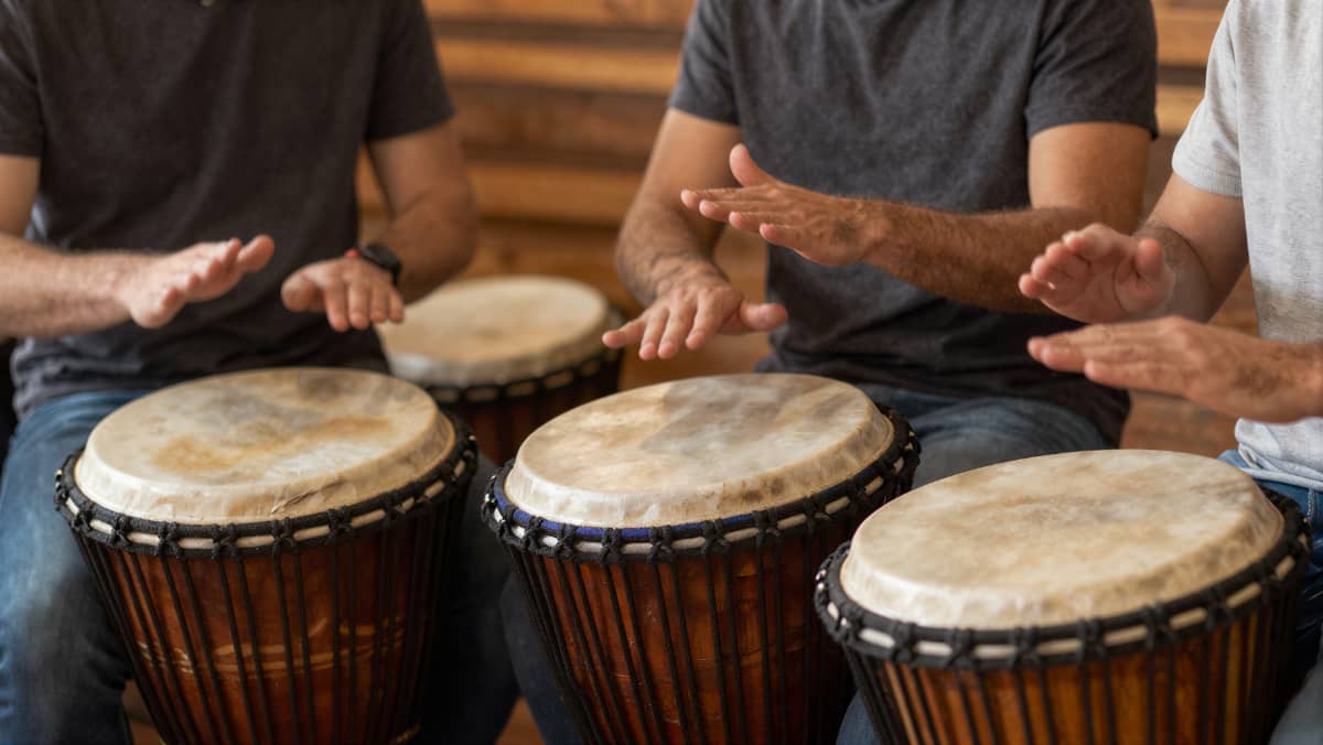 杭州德尔塔拓展｜非洲鼓团建现场示意图