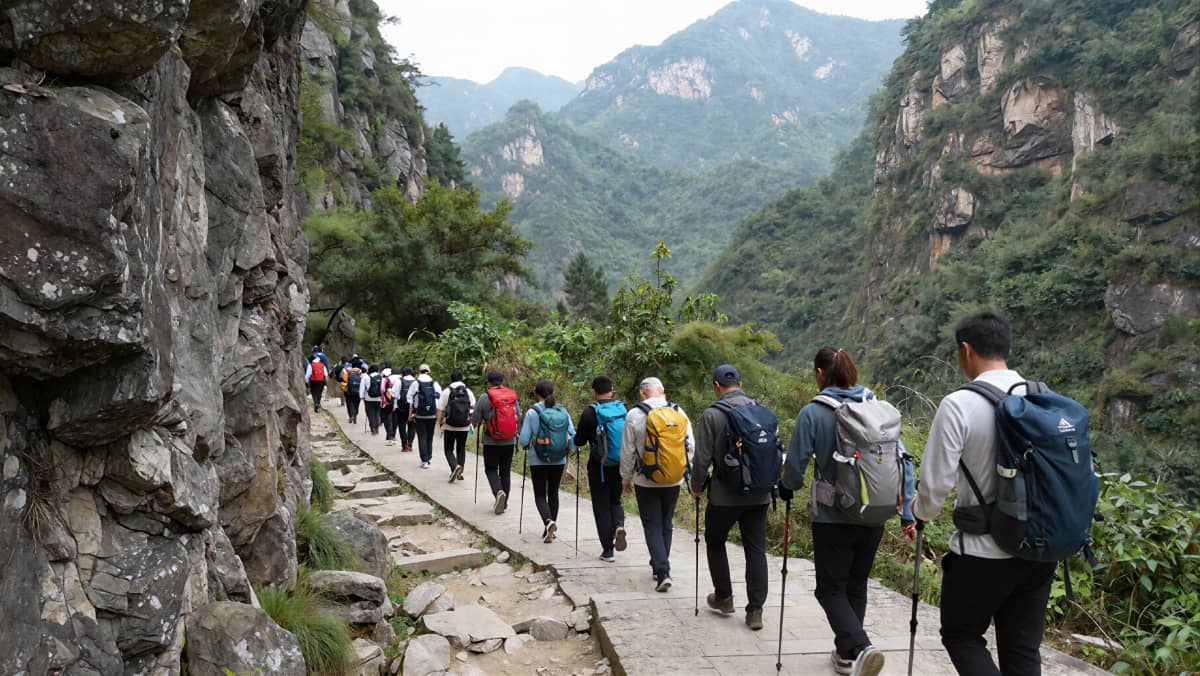 杭州德尔塔拓展｜徒步穿越主题团建现场示意图