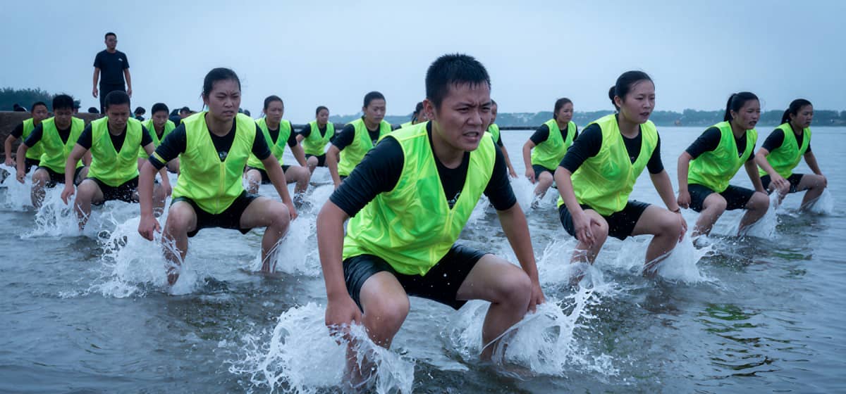 深水蹲起| 杭州德尔塔拓展团队建设课程