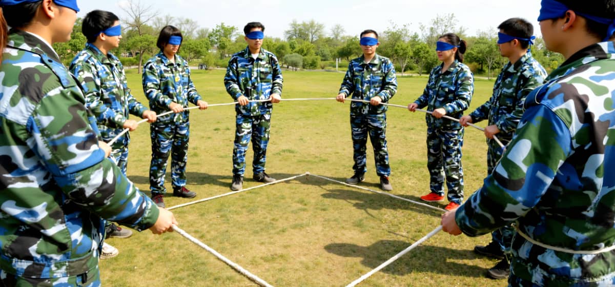 盲人方阵| 杭州德尔塔拓展团队建设课程