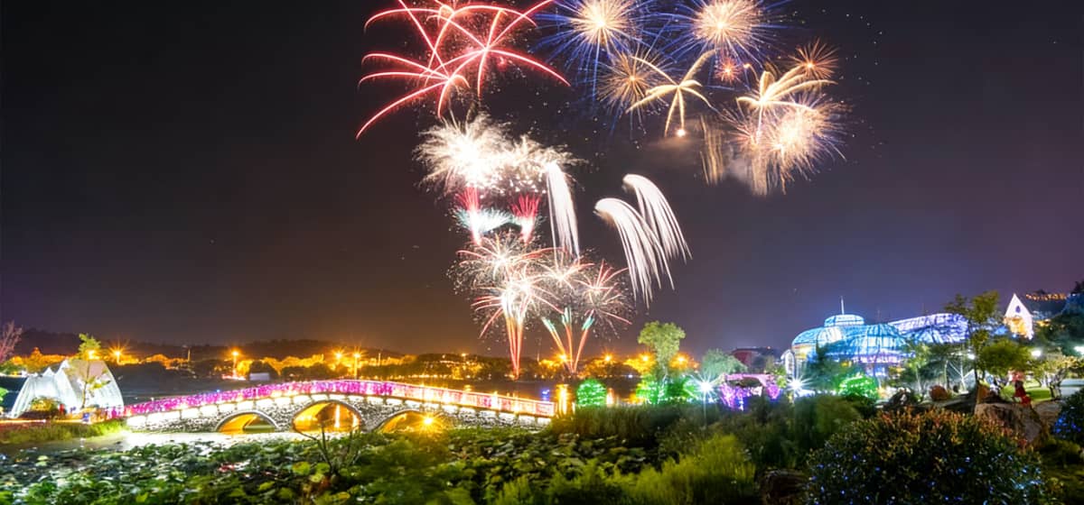 大塘金香草谷夜游灯光