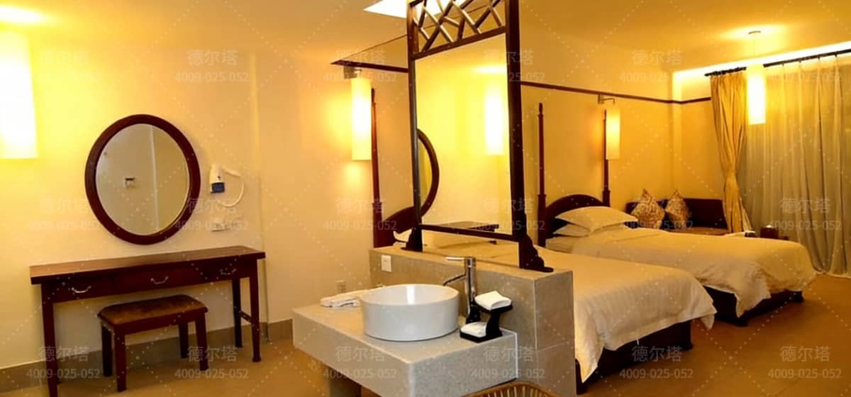 香泉温泉客房实景，杭州德尔塔团建团队住宿